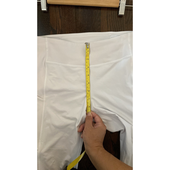 LULULEMON Speed Up Crop 21" White Stripe Design Workout Leggings Size 8 - Picture 9 of 12
